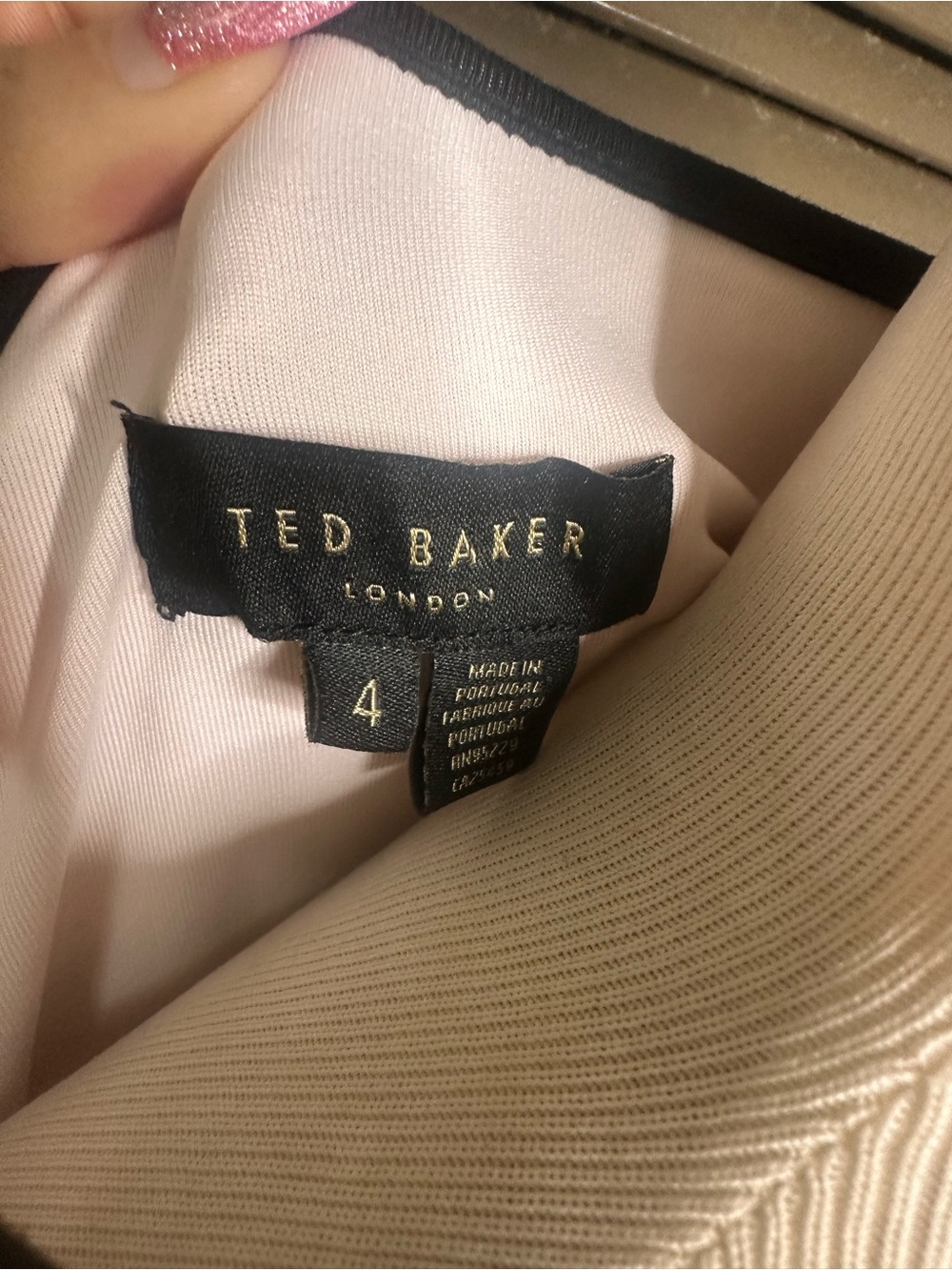 TED BAKER | Sleeveless Chevron & Floral Maxi Dress in Pink, Black, White - Picture 5 of 6